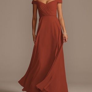Off the Shoulder David’s Bridal Bridesmaids Dress - Worn Once & Dry-Cleaned